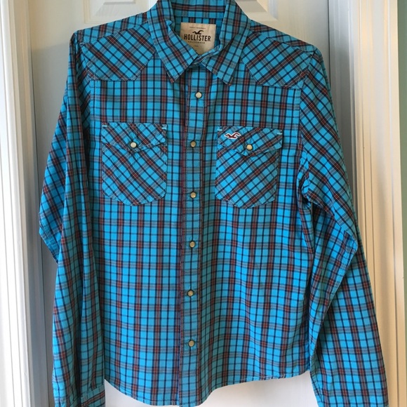 Hollister long sleeve patterned shirt