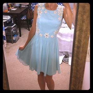 Tiffany blue embellished dress! Size 4!