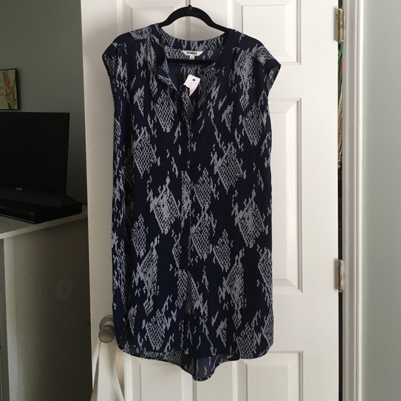 NWT. Navy knee length dress