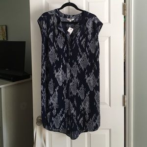 NWT. Navy knee length dress