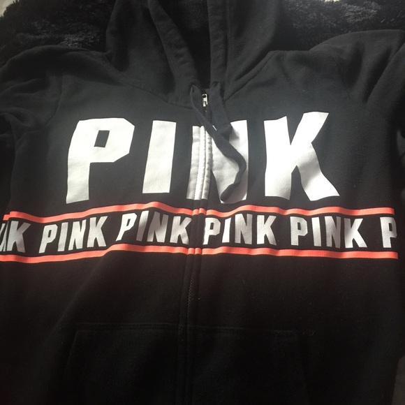 PINK full zip hoodie