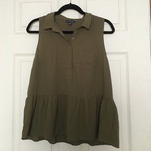 American Eagle army green sleeveless top