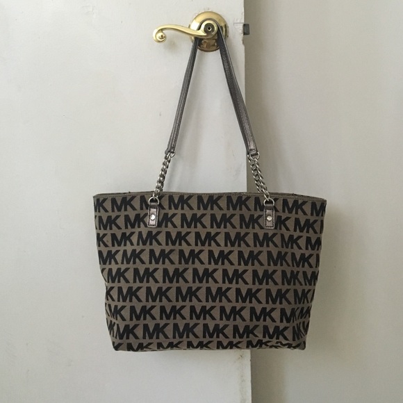 Michael Kors black Signtature Tote
