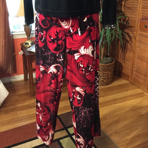 Palazzo velvet pants - Picture 2 of 2