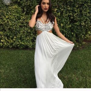 White cutout dress