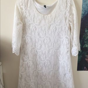 White H&M lace dress