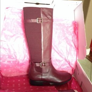 Burgundy riding boots