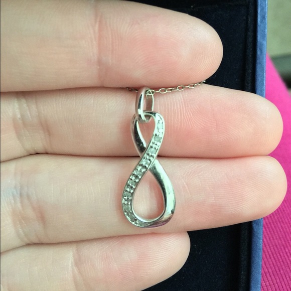Sterling Silver Infinity Necklace - Picture 2 of 3