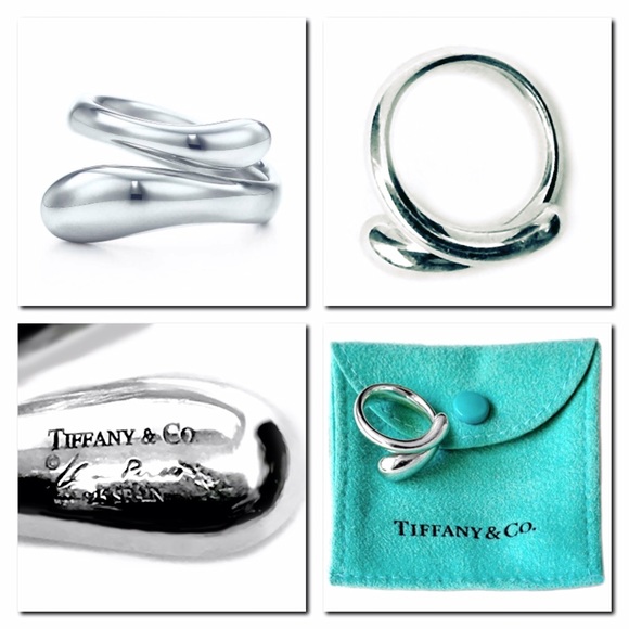 Tiffany & Co. Elsa Peretti Silver Teardrop Ring, 5