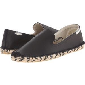 Soludos Black Zebra Jute Bottom Smoking Slippers