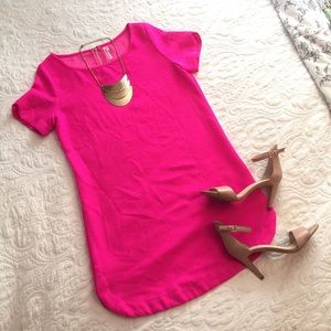 Hot Pink Shift Dress
