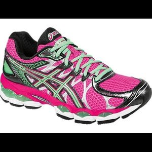 Asics Gel-Nimbus 16: Hot Pink/Green/Black