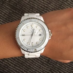 white toy watch