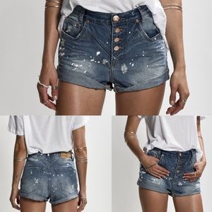 One Teaspoon Austyn Hawks High Waisted Shorts