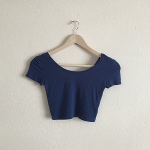 Blue Crop Top