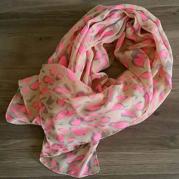 Neon pink scarf