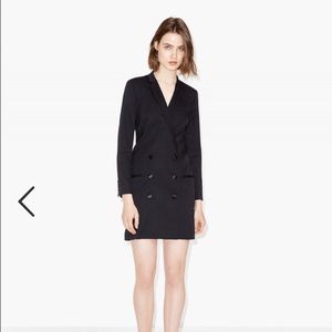 Tuxedo dress with lace and satin details