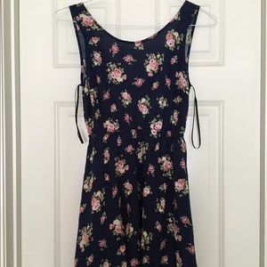 Floral Dress with open back