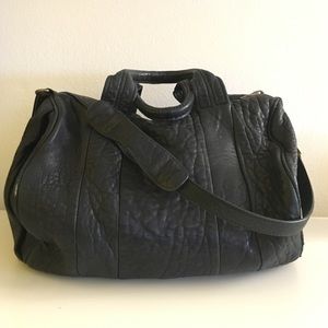 Alexandar Wang Black Leather Bag W/ Studded Bottom