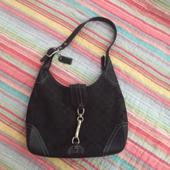 COACH small black "C" shoulder bag. - Picture 1 of 4