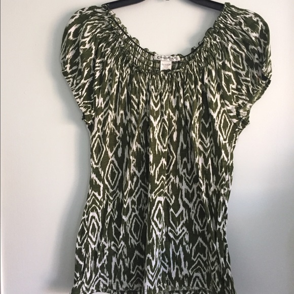 Green Tribal Patterned top
