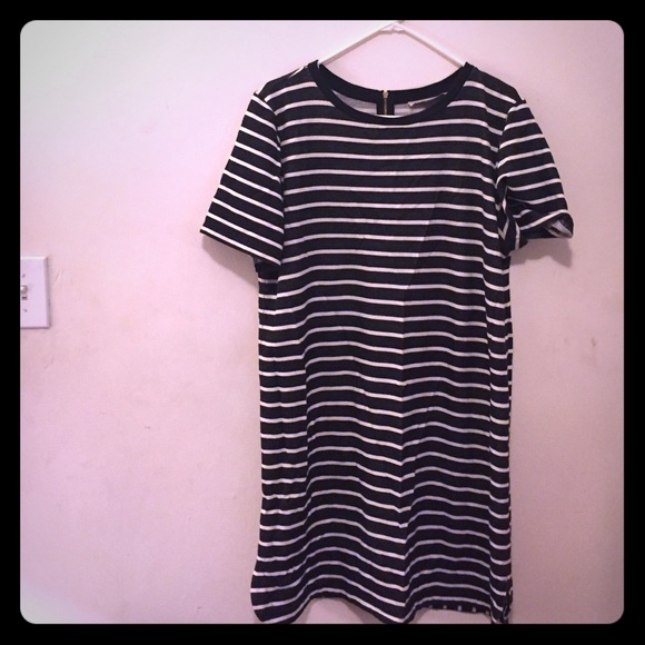 Loft short sleeve striped sweatshirt dress