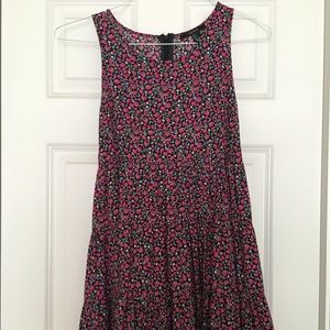 Floral Dress with Pom Pom trim