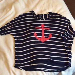 Navy top with anchor