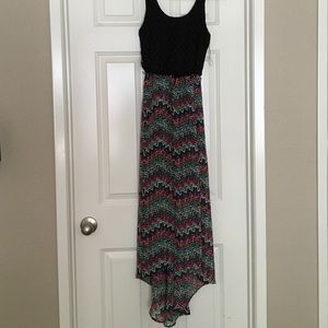 Black and Chevron long dress