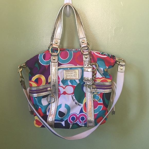 Authentic Coach Poppy convertible tote