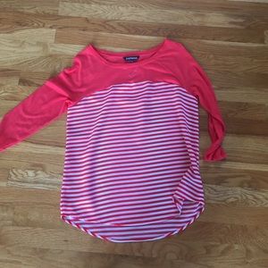 Red and stripped long sleeve
