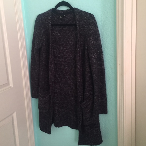 Long navy blue cardigan
