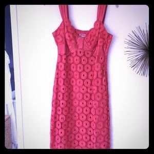 Coral Lace Yoana Baraschi cocktail dress US Size 4