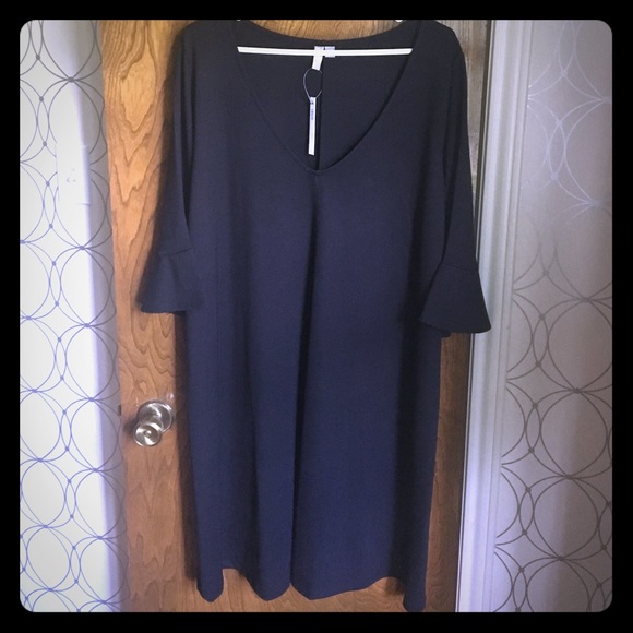 ASOS Black Bell Sleeve Dress