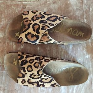 Sam Edelman sandals Leopard slip ons