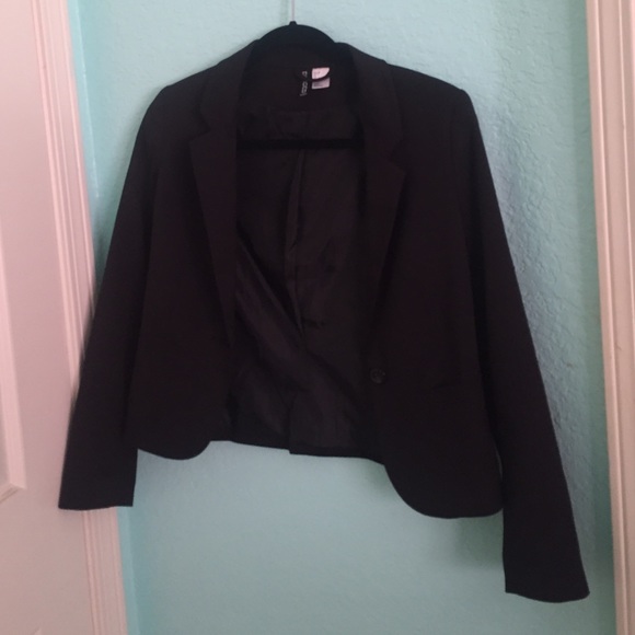Black one button blazer