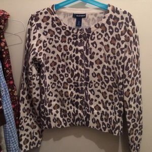 Girls animal print cardigan