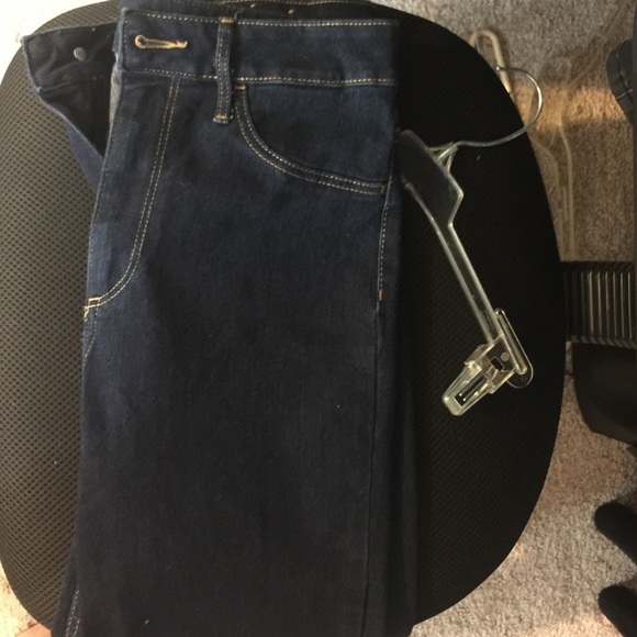 H&m dark blue skinny high waist ankle jeans