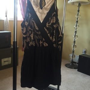 Romper size 14 black and nude