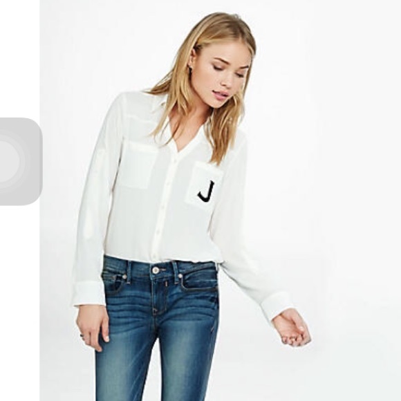 Express Monogrammed J Portofino shirt