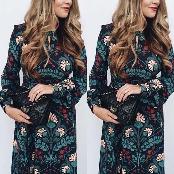 ASOS Dresses & Skirts - Asos Hunter Green Floral Maxi