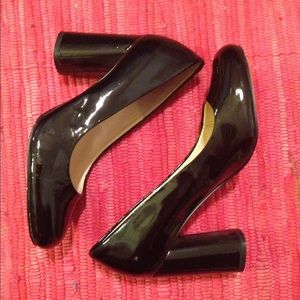 Beautiful ISOLA black patent leather pumps  size 6