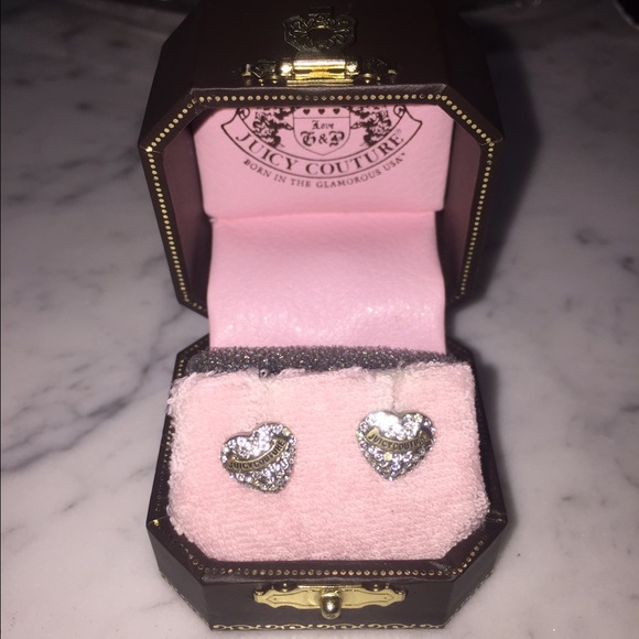 Juicy Couture Heart Stud Earrings