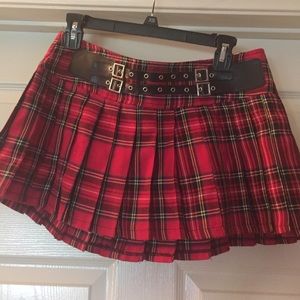 Tartan mini skirt