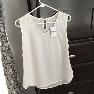 NWT!! White Blue Pepper blouse from Nordstrom