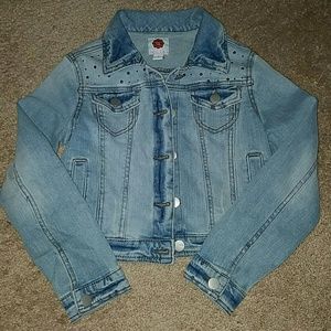 Cute Girl's cropped Jean jacket