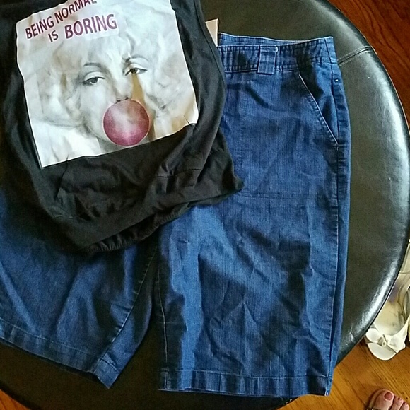 Comfy Blue denim  bermuda shorts