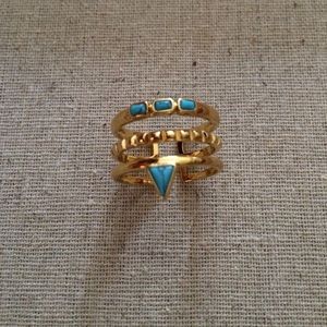 Stella and Dot turquoise stacked ring