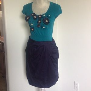 Anthropologie skirt by odille navy