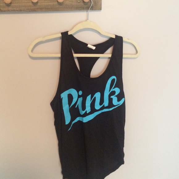 PINK navy/baby blue tank